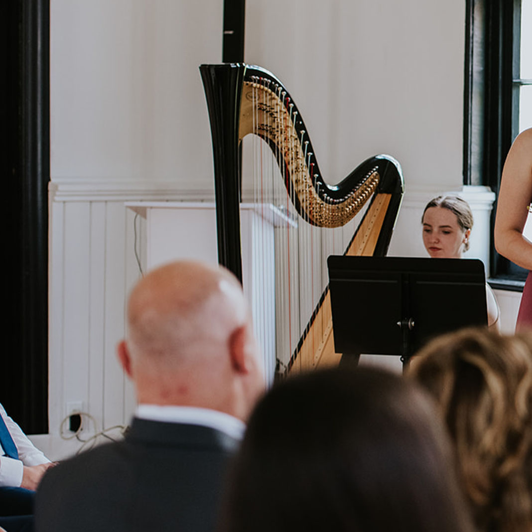 Hannah Warren Harpist - Alex and Frederic Wedding at The Knox July 2022 - 11