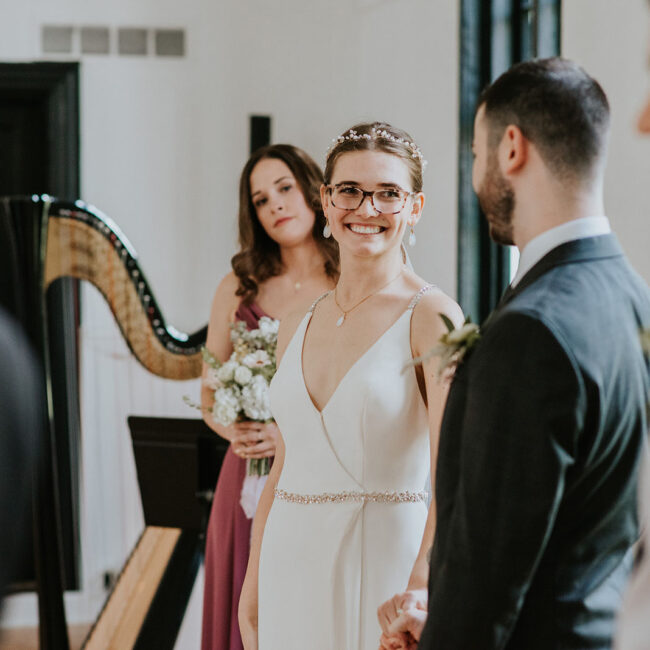 Hannah Warren Harpist - Alex and Frederic Wedding at The Knox July 2022 - 6