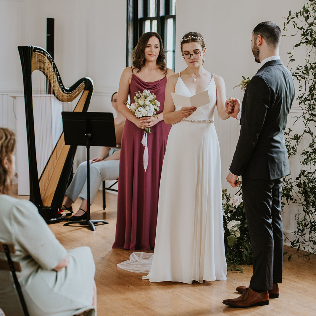 Hannah Warren Harpist - Alex and Frederic Wedding at The Knox July 2022 - 7