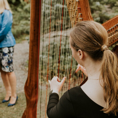 Hannah Warren Harpist - Ottawa Montreal Wedding Event Harp Live Musician - Montreal Jamaica Pavillion Outdoor Wedding 1